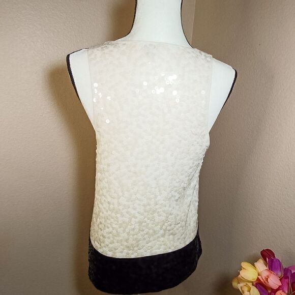 J.Crew Two Tone Sequin Tank. Size M - Picture 3 of 7